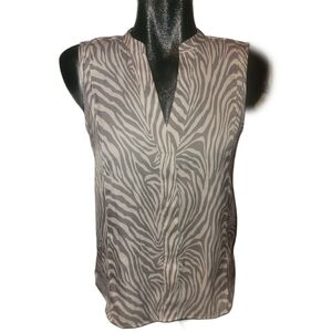 Banana Republic Zebra Print Sleeveless Top Size S